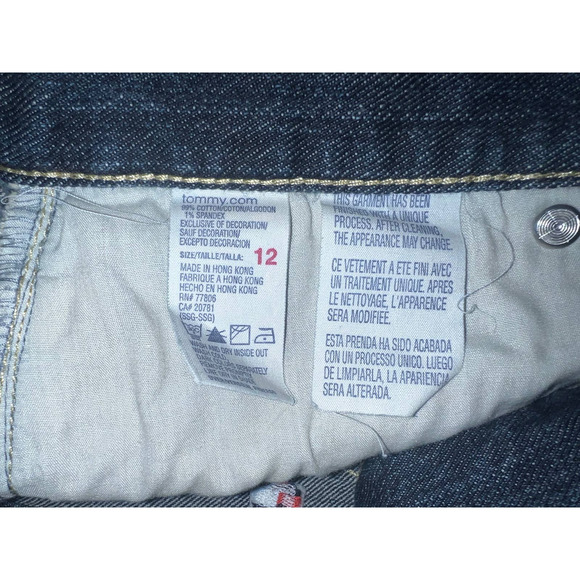 Tommy Hilfiger Vintage denim capris with sequin pocket embellishments size 12 - Picture 6 of 6